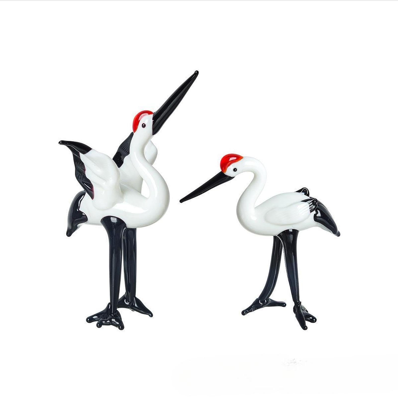 Amazon.co.jp: Perfk 鶴の像 鶴の模型 の置物 立つ鶴の彫刻 本棚